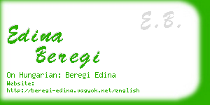 edina beregi business card